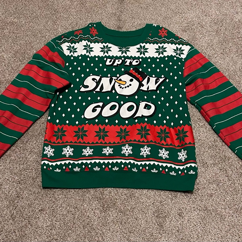 Awake Green and Red Christmas Sweater
